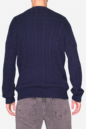 Basic - Cable Knit - Navy